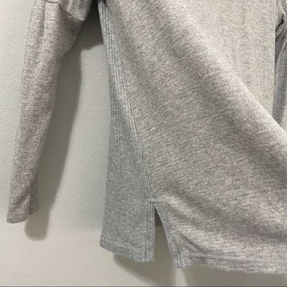 Anthropologie Blouse Knit Metallic Gray Gold Cowl Neck Balloon Sweater Womens S - Picture 7 of 12